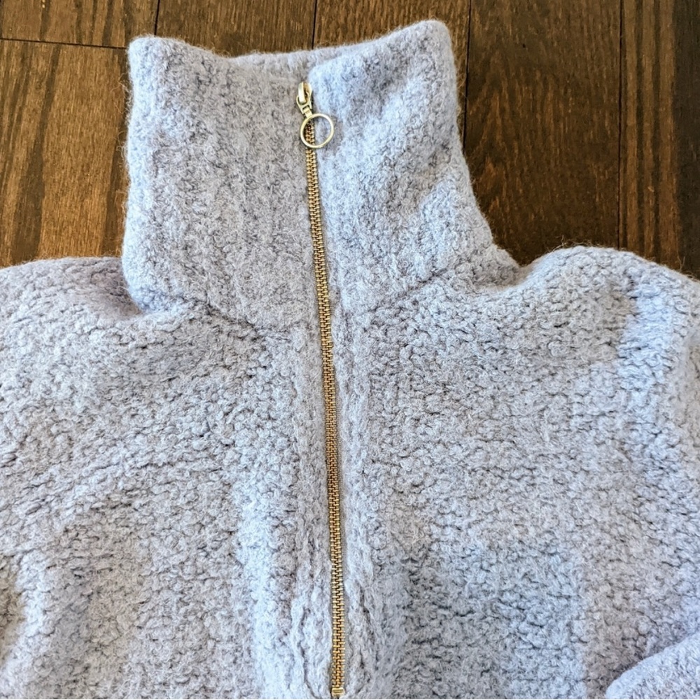 Wilfred Aritzia Cropped Gwyneth Sweater Alpaca 1/2 Zip - Picture 5 of 12